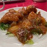 南海飯店 - 日替定食の鶏肉チリソース