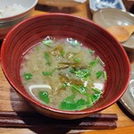 日々魚数寄 東木 - おかわりお味噌汁(具が変わる)