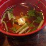 川京 - お吸い物♪しいたけとみつば