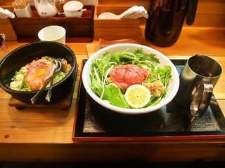 松阪牛麺 - 松阪牛鉄板焼きガーリックライス＆松阪牛麺