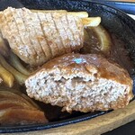 レストランすわ - ハンバーグ断面