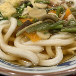 丸亀製麺 - 山菜うどん 接写。