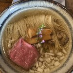 麺や 笑華 - 4周年記念ラーメン(貝出汁そば,大盛)