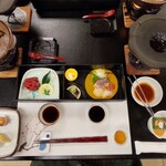 やまびこ旅館 - 夕食の懐石料理