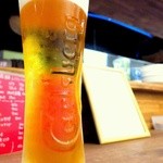 ボタン - 生ビール（500円）。カールスバーグ。