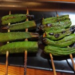 炭火焼鳥中村屋 - おくら、ししとう