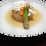 道後舘 - ワタリガニ不老富貴大根