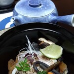 道後舘 - 甘鯛松前焼きびたしとフカヒレ