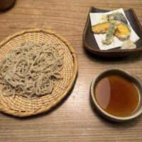 九つ井 玉川店 - 天ぷら3種とざるそば