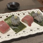 日本料理ひたち野いしざき - 〆の前のちょい〆。お酒と料理ばかりが続いたところにお米。なるほど、よい〆方です。