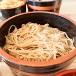 そば処ふるさとの草笛 - ざる蕎麦ならぬ桶入り蕎麦