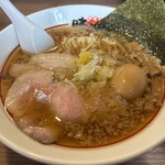 晴れる屋 - 煮卵中華そば（コッテリ➕中太麺）