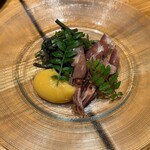 洋食 おがた - ホタルイカと菜の花の辛子酢味噌