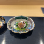 割烹 渡辺 - 佐渡産桜鱒　自家製梅干し