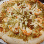 海老とキノコのジェノベーゼピザ