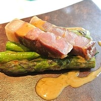 Cuisine Franco-japonaise Matsushima - 中勢以・熟成黒豚のゆっくりロースト　ブルサン　アイユのソース