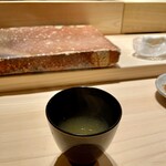 鮨 江藤 - あおさの味噌汁