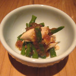 蕎麦 案山子 - ササミとインゲンの梅和え