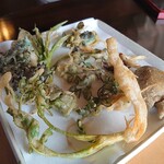 ふくべ三 - 蕎麦粉の天麩羅♪この[普通の天麩羅粉とは違い]かなりパリパリ食感が大好きになってます(*´σｰ｀)