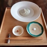 ふくべ三 - そばがき&塩&もろみ❤️