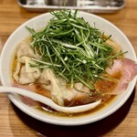 中華そば ココカラサキゑ - 丸鶏醤油+ワンタン&九条ネギ 1300円