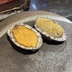 大阪 京橋 鉄板焼 ステーキ 玄牛 - アワビ