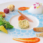 Héritage by Kei Kobayashi - ランチコース 17800円 のアシェットレギューム 12種類の野菜の前菜