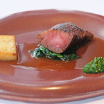 Héritage by Kei Kobayashi - ランチコース 17800円 の群馬県産の赤城牛のランプ肉 牛肉の赤ワインソース
