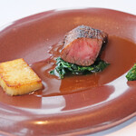Héritage by Kei Kobayashi - ランチコース 17800円 の群馬県産の赤城牛のランプ肉 牛肉の赤ワインソース