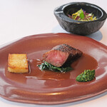 Héritage by Kei Kobayashi - ランチコース 17800円 の群馬県産の赤城牛のランプ肉 牛肉の赤ワインソース