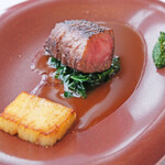 Héritage by Kei Kobayashi - ランチコース 17800円 の群馬県産の赤城牛のランプ肉 牛肉の赤ワインソース