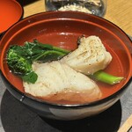 10/1 - 焼きクエと菜の花の椀もの