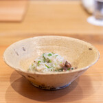 柚木元 - 2025.3 本州鹿バラ肉と野草（ハコベ、ナズナ、蕪）の鹿出汁おじや