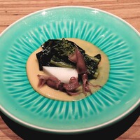 神楽坂 和食 千 - 旬の逸品／ホタルイカ、うど、菜の花、わかめの酢味噌和え