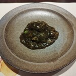 中国四川酒家 蔓山 - 鮑と蕗の薹の肝炒め