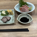 有希 - セットメニュー①お通し、お刺身