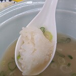 味心 - 米をスープに浸しながら♪