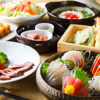 季節感溢れる日本料理。A5ランクの和牛など厳選食材を堪能