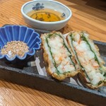 食らんど もっちゃん - れんこんはさみ揚げ・ハーフ（550円）