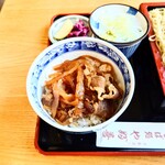 やぶ善 - セットの"ミニ牛丼"。