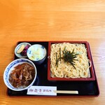 やぶ善 - ■ ランチ：F 中華ざる + ミニ牛丼,1,030円