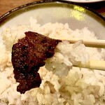 味の牛たん 喜助 - 麦飯と一緒に！