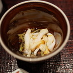 くろぎ - 先附 じゅんさい鮑酢