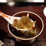 くろぎ - 先附 じゅんさい鮑酢