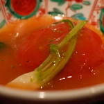 くろぎ - 炊合せ トマト 鴨肉