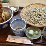 蕎心 - 今週のご飯と蕎麦のセット　天丼