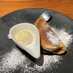 鉄板焼さとう - デザートのどら焼き（先着20名？）。