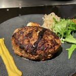 鉄板焼さとう - ハンバーグ増量300g。