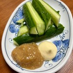 喜平 - モロキュー　自家製味噌だれがまた美味い！