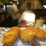 Kushi Nobou - 右からカボチャ、ピーマンの肉詰め、ねぎま♡カーニバル限定ランチの青葉の菜♪